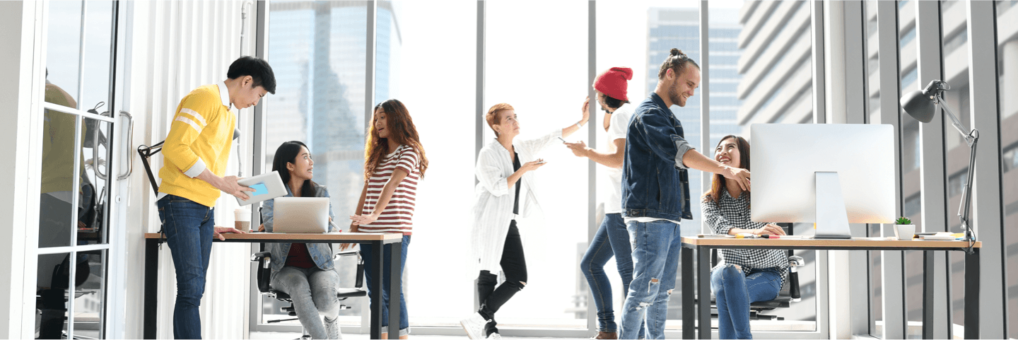 People working in an office